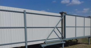 Купить откатные ворота на сваях Курчатов, цена от 2850 руб.